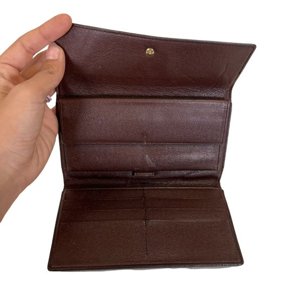 Authentic Louis Vuitton Wallet Long Damier Porte Feuille Sarah Bifold LV Vintage - Picture 7 of 13